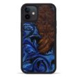 iPhone 12 Wood+Resin Phone Case - Jair (Dark Blue, 591350) Online now