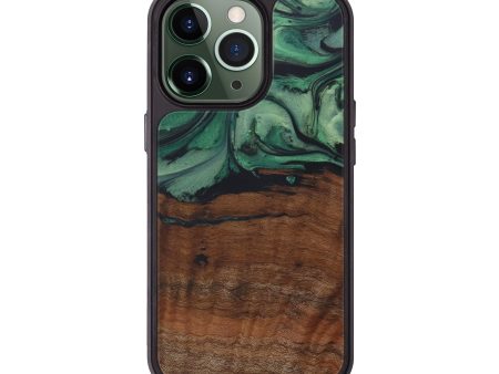 iPhone 13 Pro Wood+Resin Phone Case - Sharyl (Dark Green, 587233) Supply