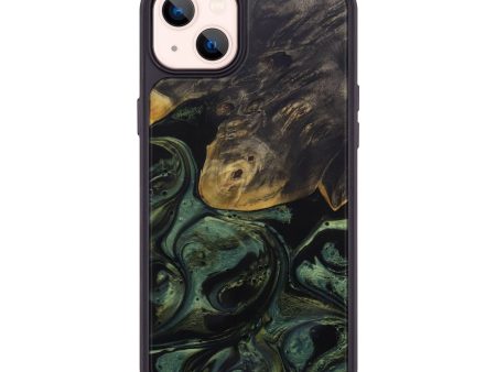 iPhone 14 Plus Wood+Resin Phone Case - Hermon (Dark Green, 590922) Online