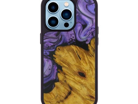 iPhone 14 Pro Wood+Resin Phone Case - Steve (Purple, 595020) For Cheap