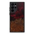 Galaxy S22 Ultra Wood+Resin Phone Case - Estie (Dark Red, 587415) Fashion