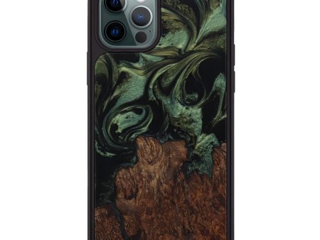 iPhone 12 Pro Wood+Resin Phone Case - Ferne (Dark Green, 595945) Sale