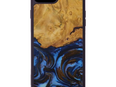 iPhone 8 Plus Wood+Resin Phone Case - Margarita (Teal & Gold, 594939) Hot on Sale