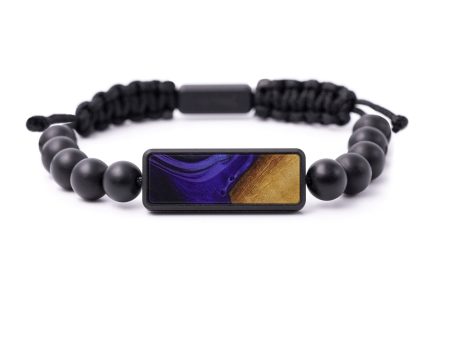 Bead Wood+Resin Bracelet - Miriah (Purple, 590332) For Cheap