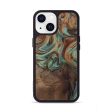 iPhone 13 Wood+Resin Phone Case - Ric (Dark Green, 588998) For Discount