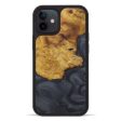 iPhone 12 Wood+Resin Phone Case - Aimee (Pure Black, 591724) Sale