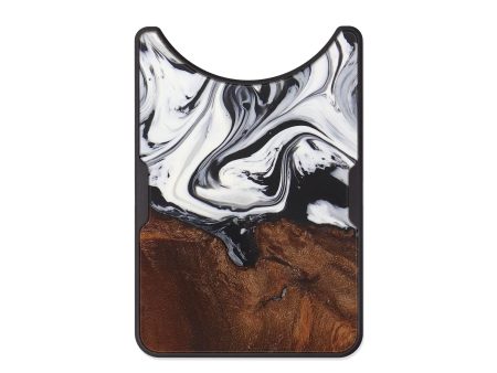 Alloy Wood+Resin Wallet - Margaretta (Black & White, 588631) Cheap