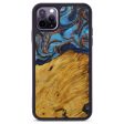 iPhone 11 Pro Max Wood+Resin Phone Case - Jewelle (Teal & Gold, 587487) Online now