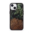 iPhone 13 Wood+Resin Phone Case - Byrdie (Dark Green, 595944) Fashion