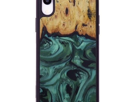 iPhone Xr Wood+Resin Phone Case - Kunta (Dark Green, 587287) Fashion