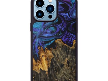 iPhone 14 Pro Max Wood+Resin Phone Case - Manon (Purple, 595035) Online Sale