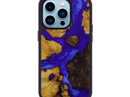 iPhone 14 Pro Wood+Resin Phone Case - Bev (Mosaic, 592249) on Sale