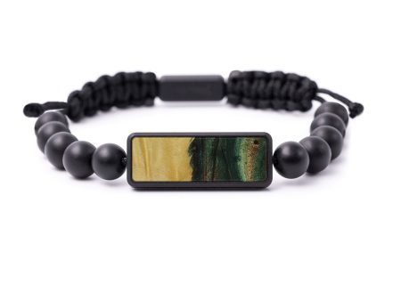 Bead Wood+Resin Bracelet - Delsie (Dark Green, 591261) Online