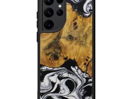 Galaxy S22 Ultra Wood+Resin Phone Case - Alejandro (Black & White, 591023) For Discount