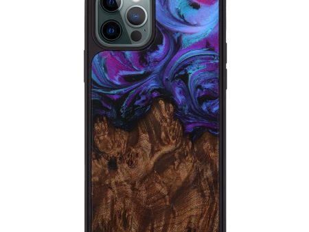 iPhone 12 Pro Wood+Resin Phone Case - Stefan (Purple, 592506) Sale