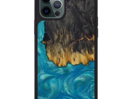 iPhone 12 Pro Max Wood+Resin Phone Case - Rohan (Light Blue, 594103) Fashion