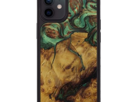 iPhone 12 Wood+Resin Phone Case - Branson (Dark Green, 590948) Hot on Sale