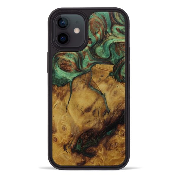 iPhone 12 Wood+Resin Phone Case - Branson (Dark Green, 590948) Hot on Sale