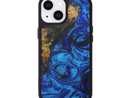 iPhone 13 Wood+Resin Phone Case - Analiese (Dark Blue, 593169) Online Sale