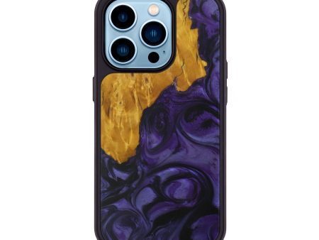 iPhone 14 Pro Wood+Resin Phone Case - Tiffy (Purple, 592589) Fashion