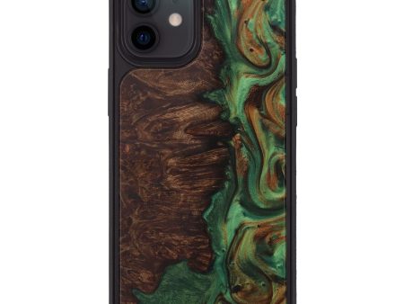 iPhone 12 Wood+Resin Phone Case - Keenen (Dark Green, 591238) Online Hot Sale