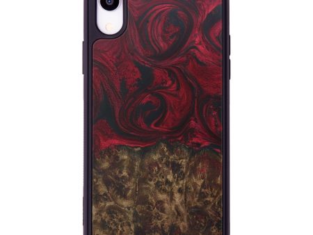 iPhone Xr Wood+Resin Phone Case - Marlie (Dark Red, 589902) Discount