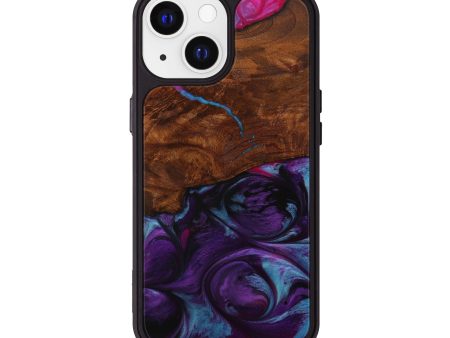 iPhone 13 Wood+Resin Phone Case - YikHon (Purple, 595768) on Sale