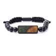 Bead Wood+Resin Bracelet - Jacquline (Dark Green, 593912) Supply