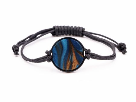 Circle ResinArt Bracelet - Guthrie (Teal & Gold, 589528) Online Hot Sale