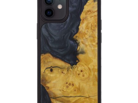 iPhone 12 Wood+Resin Phone Case - Colonel (Pure Black, 590425) Fashion