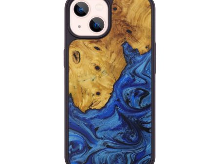 iPhone 14 Wood+Resin Phone Case - Renie (Dark Blue, 593106) Cheap