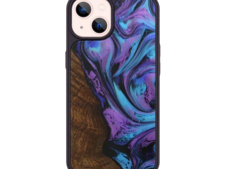 iPhone 14 Wood+Resin Phone Case - Aruna (Purple, 587609) Online now