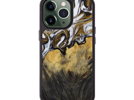 iPhone 13 Pro Wood+Resin Phone Case - Shelbi (Black & White, 594761) Supply