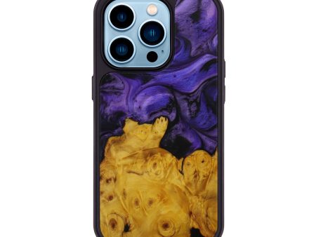 iPhone 14 Pro Wood+Resin Phone Case - Adamaris (Purple, 595396) Discount