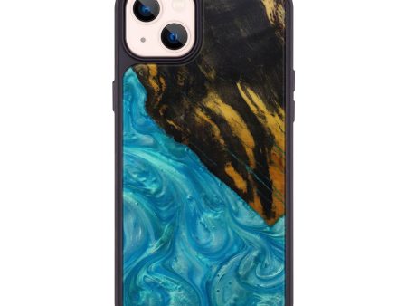 iPhone 14 Plus Wood+Resin Phone Case - Merwin (Light Blue, 594172) Online Hot Sale