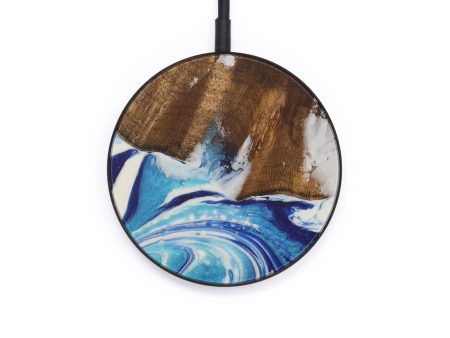 Circle Wood+Resin Wireless Charger - Boysie (Light Blue, 589658) Sale