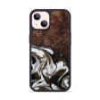 iPhone 14 Wood+Resin Phone Case - Shamsia (Black & White, 594930) Online