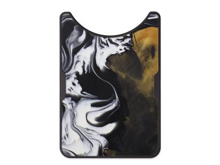 Alloy Wood+Resin Wallet - Jacqulyn (Black & White, 591035) For Cheap