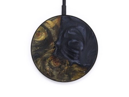 Circle Wood+Resin Wireless Charger - Carlye (Pure Black, 590427) Online now