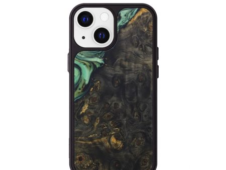 iPhone 13 mini Wood+Resin Phone Case - Reind (Dark Green, 587246) Fashion