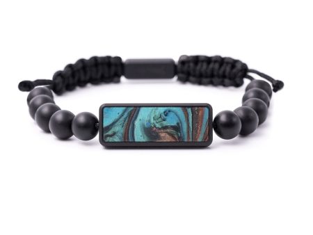 Bead ResinArt Bracelet - Dione (Teal & Gold, 595175) Hot on Sale