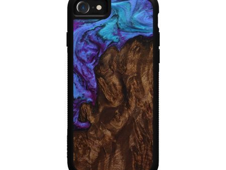 iPhone SE Wood+Resin Phone Case - Lavona (Purple, 592574) For Cheap