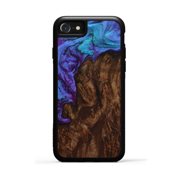 iPhone SE Wood+Resin Phone Case - Lavona (Purple, 592574) For Cheap