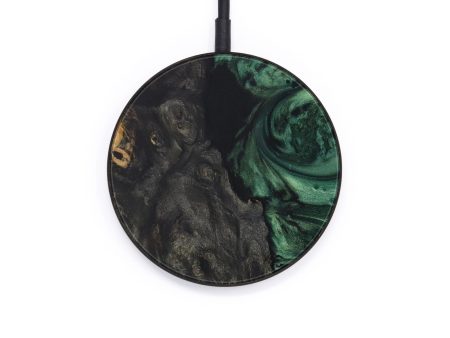 Circle Wood+Resin Wireless Charger - Sudesh (Dark Green, 589003) Cheap