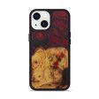 iPhone 13 Wood+Resin Phone Case - Cristine (Dark Red, 589682) on Sale