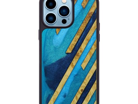 iPhone 14 Pro Max Wood+Resin Phone Case - Pardi (Pattern, 595096) on Sale