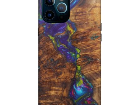 iPhone 12 Pro Max Wood+Resin Live Edge Phone Case - Cristin (Purple, 594871) Fashion