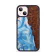 iPhone 14 Wood+Resin Phone Case - Connor (Light Blue, 594082) Fashion