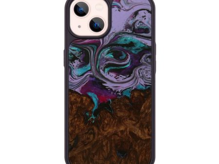 iPhone 14 Wood+Resin Phone Case - Denni (Purple, 591193) Cheap