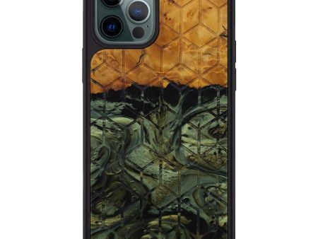 iPhone 12 Pro Max Wood+Resin Phone Case - Verda (Tactile, 593066) For Discount